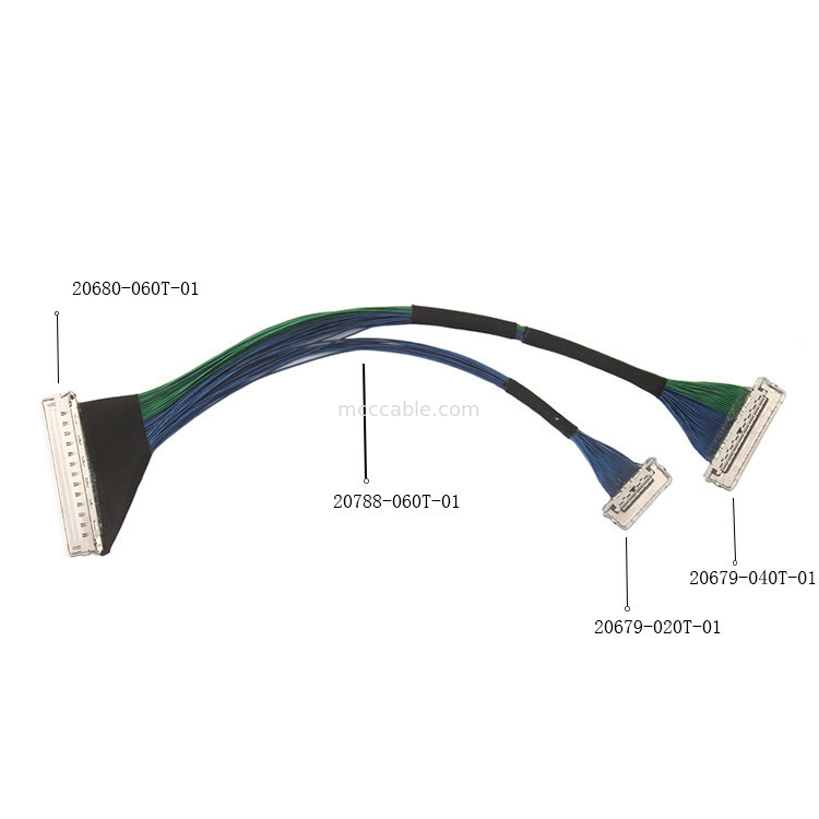 60 PIN Mikrokosacyjny kabel EMI Kabel osłonowy 20788 060T 01 lvds edp Kabel