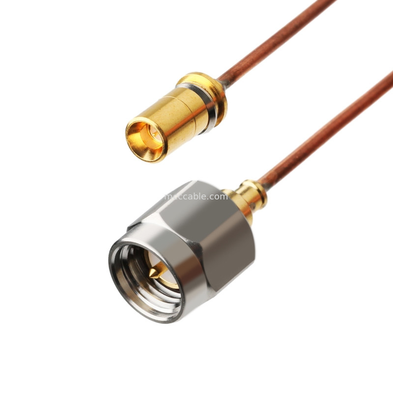 Rohs Semi-Rigid Coaxial Cable Vita 67 Smpm Straight Plug To Sma Male Straight Plug Sro47