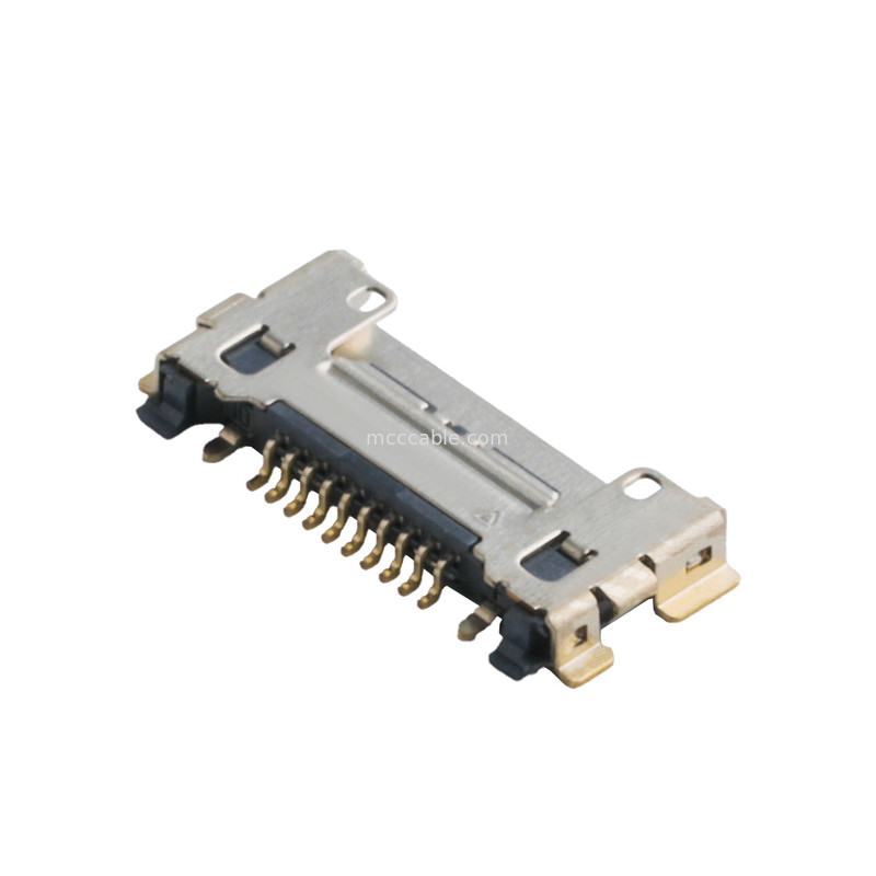 20633 Seria 20Gbps/ Lane 20525-210E-02 Micro Koaxial Connector 0,4mm Pitch Plate End Seats