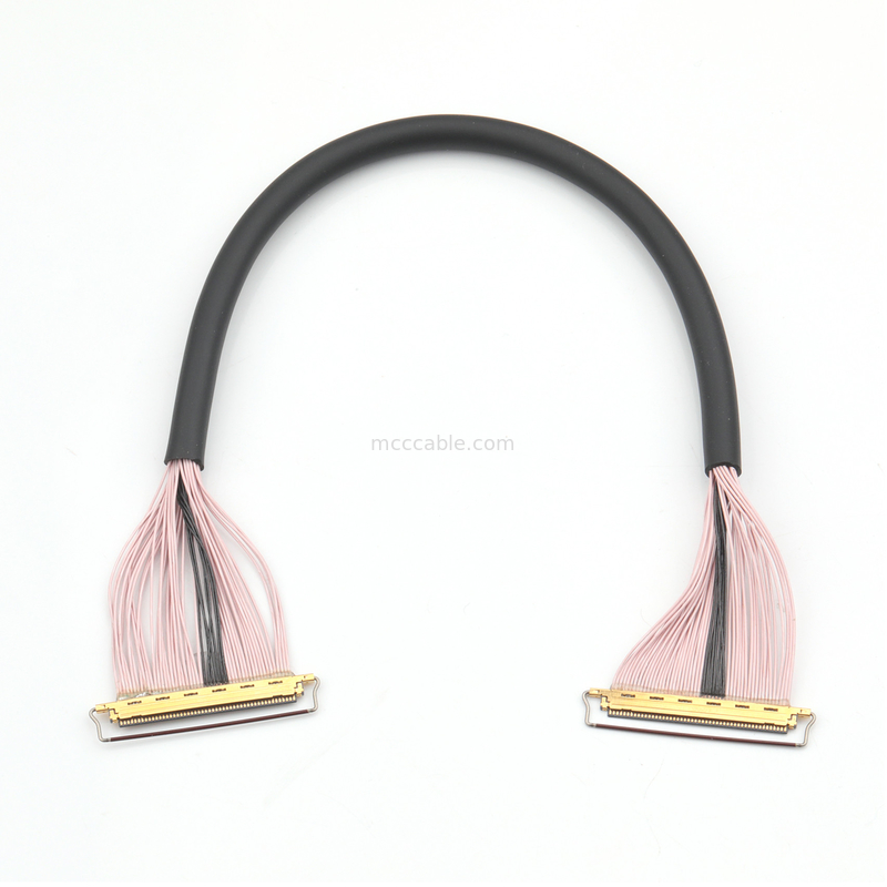 Kabel mikro-koaksjalny o szerokości 50 pinów, 0,4 mm, osłonięty, do szybkiej transmisji danych