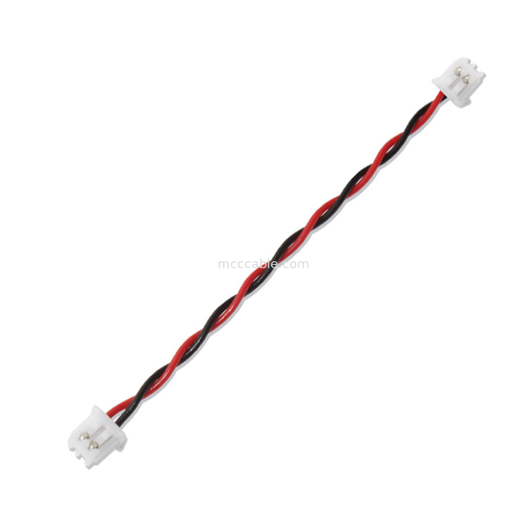 Wiązka przewodów JST Kabel łączący XHP-2 22AWG UL1007 Czarny czerwony 2P Klejony kabel