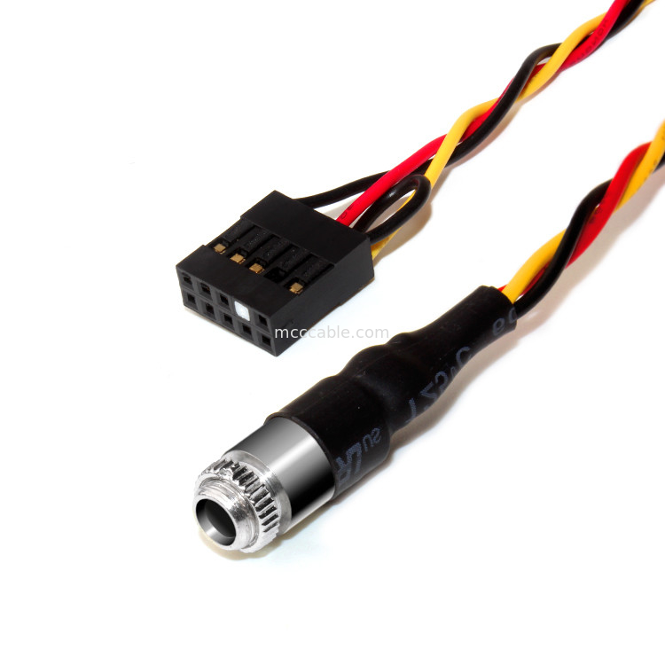 10POS 2,54MM PITCH Molex 22-55-2101 NAGŁÓWEK 3,5MM PANELOWY JACK AUDIO