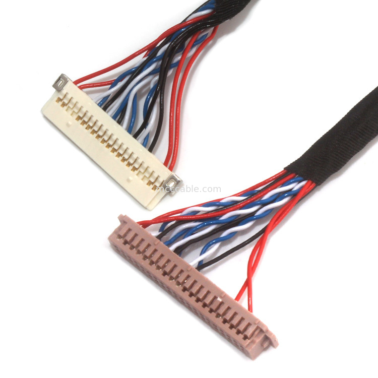 Zespoły kabli UL Micro Coax, kabel JAE  Lvds 30-pinowy Fi X30 do Df13 30ds 1,25c