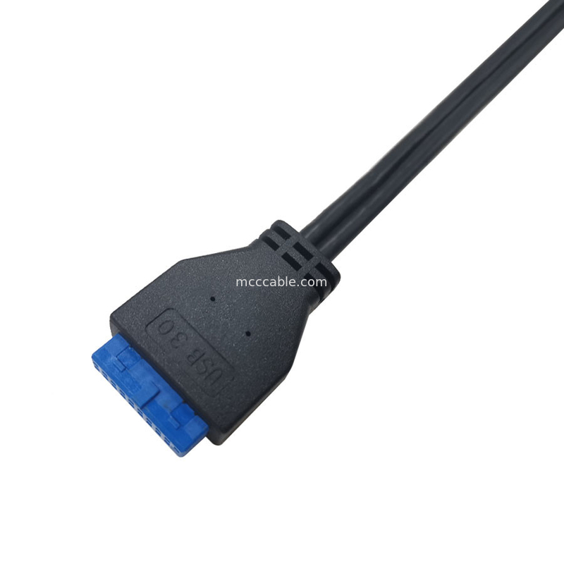 Niestandardowe 9,5-calowe złącze USB 3.2 Gen 20 Pin do gniazda USB 3.2 Gen Żeńskie męskie wiązki przewodów przedniego panelu