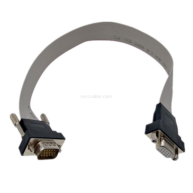 VGA HDB15 męski na żeński kabel taśmowy 15-pinowe złącze złącze wyświetlacza lvds