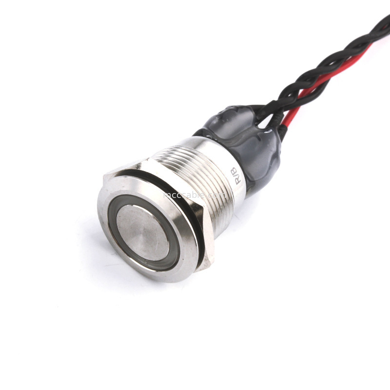 Bulgin Mpi002 28 D4 Czerwony niebieski LED Kabel przełącznika zasilania dla Rl do Molex 50579402