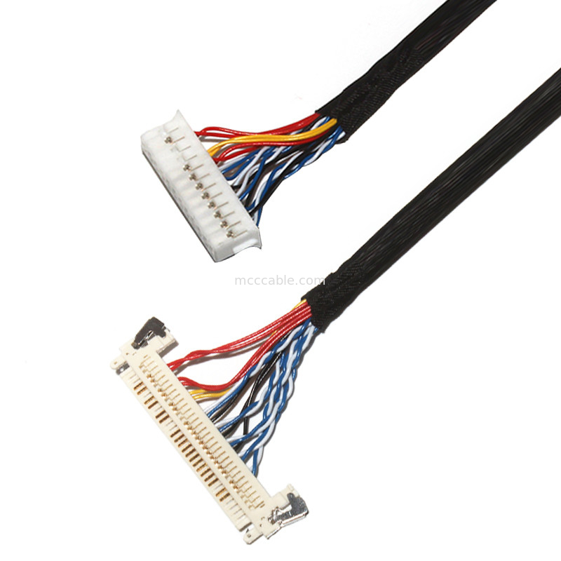 Dostosowanie długości 2,0 mm Grywa Lvds Kabel 30 pin  DF11-24DS-2C Do FI-X3OHL OEM / ODM