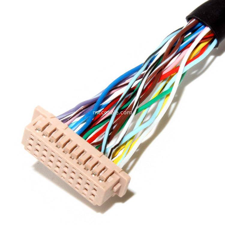 Złącze LCD Zespół kabla LVDS Rozstaw 1,0 mm 32AWG  DF13-20DS-1,25C