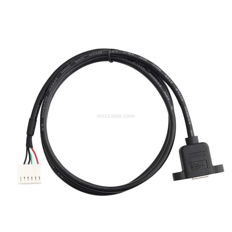 Rozstaw 2,54 mm A2542ha-6p Wiązka przewodów Durachill Usb B Montaż na panelu kablowym