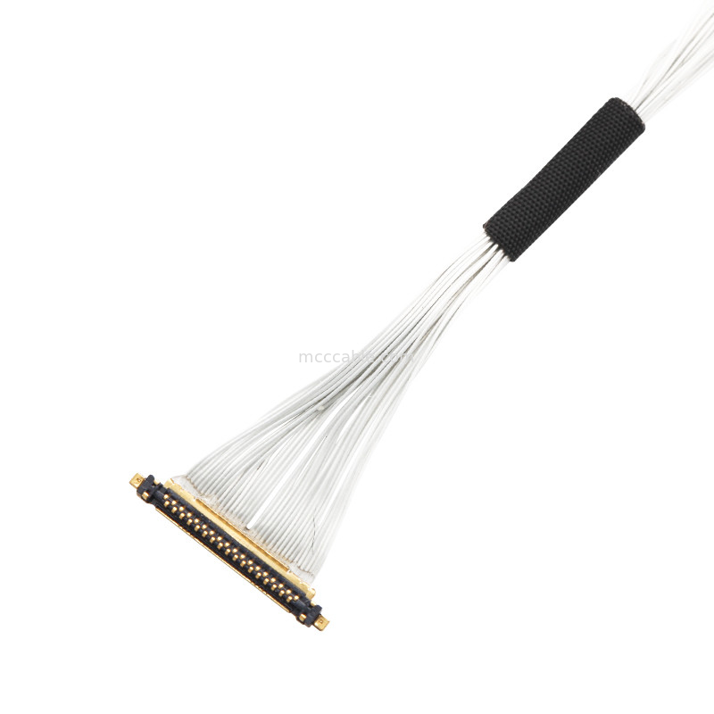 Zgromadzenie kabli UAV Lvds Edp Zgromadzenie kabli 0.25mm Pitch 20531-034T-02 To Jst Auhr-05v-H 34 Pin Micro kabel skoaksialny