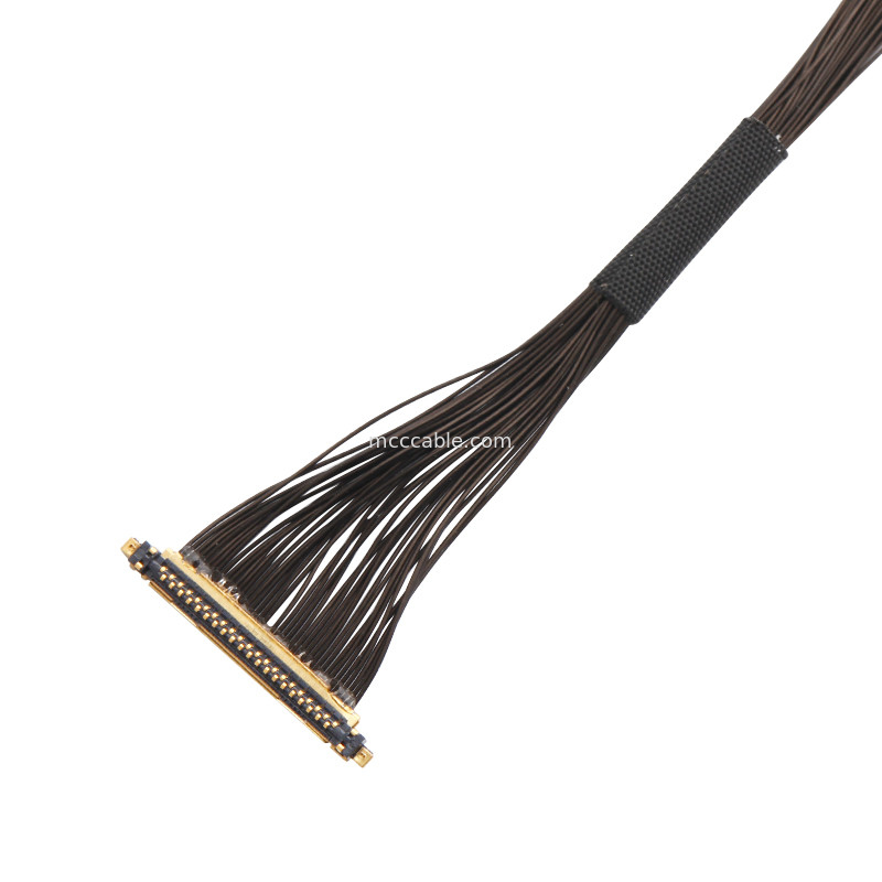Zgromadzenie kabli UAV Lvds Edp Zgromadzenie kabli 0.25mm Pitch 20531-034T-02 To Jst Auhr-05v-H 34 Pin Micro kabel skoaksialny