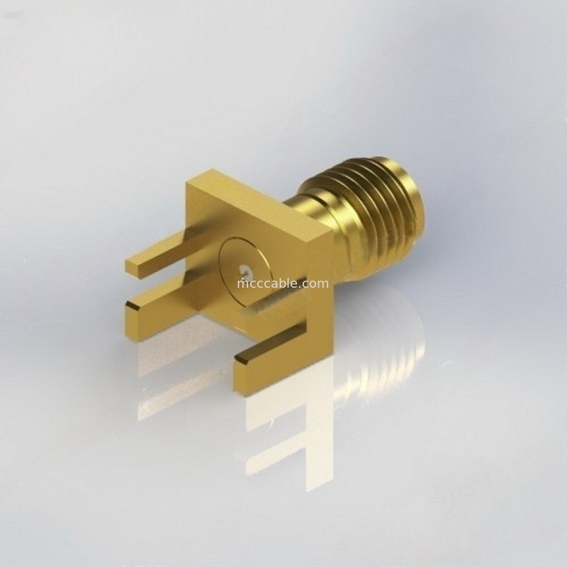 Złącze kabla koncentrycznego RF 3,5 mm żeńskie do płytki PCB Montaż krawędzi RF 34GHz