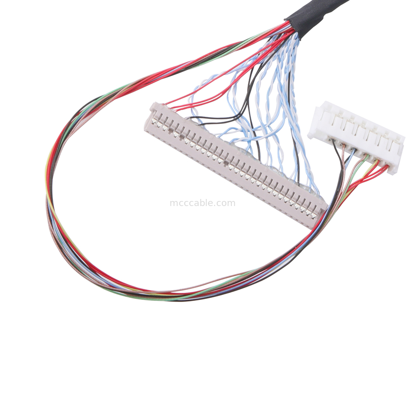 Niestandardowy 40-pinowy kabel Lvds Kabel 0,5 mm Pitch LCD Lvds Poziome złącze mikro-koncentryczne