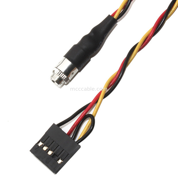 Molex 22 55 2101 Niestandardowa wiązka przewodów Gniazdo audio o skoku 2,54 mm 3,5 mm do montażu panelowego