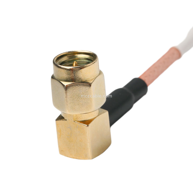 Ip67 Rohs Custom Coax Cable Ra Sma Plug Right Angle Plug Rg316 Oem / Odm
