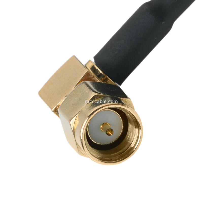 Ip67 Rohs Custom Coax Cable Ra Sma Plug Right Angle Plug Rg316 Oem / Odm