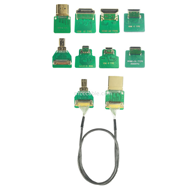 Adaptory łączników ®-VS 20525-020E-02 do 0,4 mm Pitch Hd Hdmi Adaptory Typ mini Hdmi-C Customimized