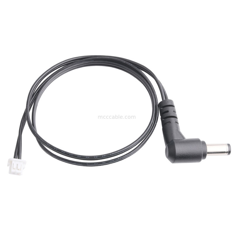 Wtyczka prądu stałego 2.1 * 5,5 mm Typ lutownicy PVC Wzór formowanie 90 kąt do białego obudowy 2P MOLEX F