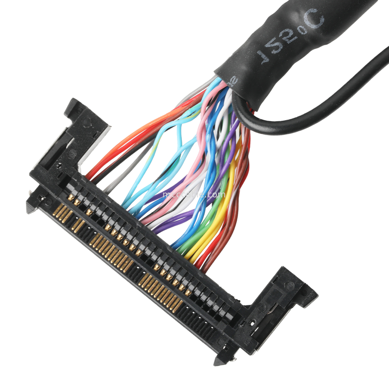 Zestaw kabli LVDS JAE FI-RE51HL 51pin do HD-SUB 26P MALE SLODER UL 1007 20AWG KABEL OEM/ODM
