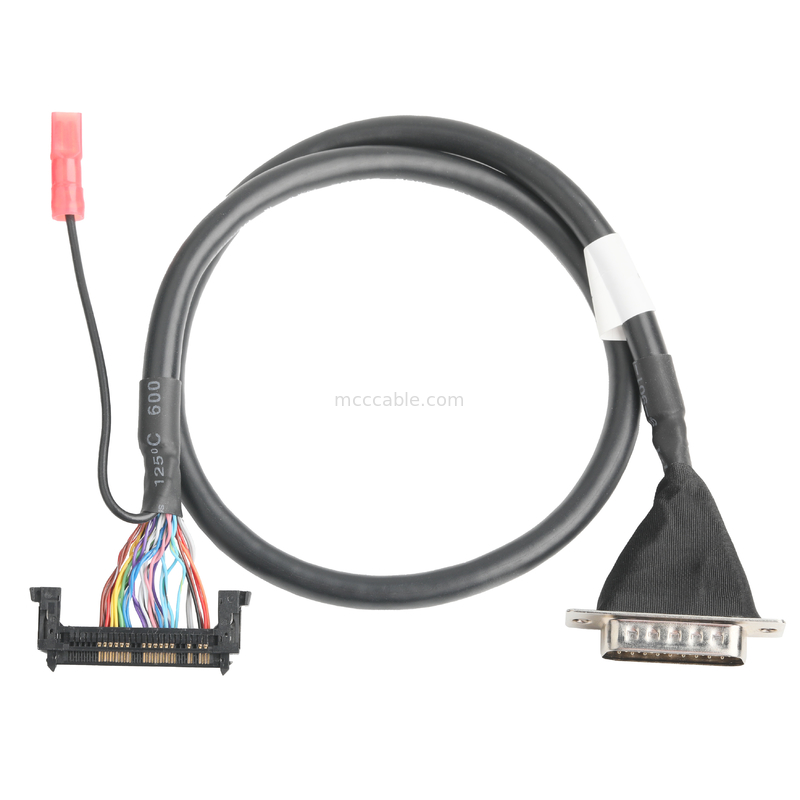 Zestaw kabli LVDS JAE FI-RE51HL 51pin do HD-SUB 26P MALE SLODER UL 1007 20AWG KABEL OEM/ODM