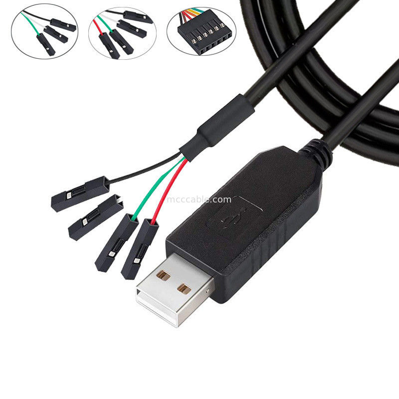 FTDI Chip USB To 6P TTL-232R-3V3 5V Moduł poziomu Kabel seryjny portu Ttl3.3v5v, dostosowany numer szpilki zasilania