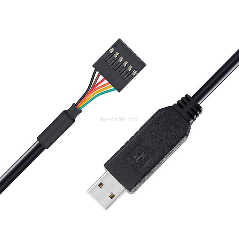 FTDI Chip USB To 6P TTL-232R-3V3 5V Moduł poziomu Kabel seryjny portu Ttl3.3v5v, dostosowany numer szpilki zasilania