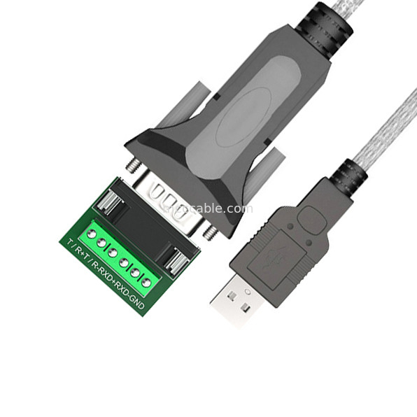 USB-A do RS485 Port seryjny DB9 Kabel sygnału cyfrowego przemysłowego, obsługa różnych dostosowań interfejsu