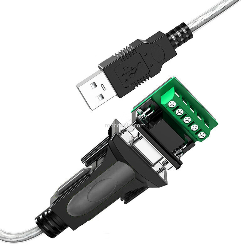 USB-A do RS485 Port seryjny DB9 Kabel sygnału cyfrowego przemysłowego, obsługa różnych dostosowań interfejsu