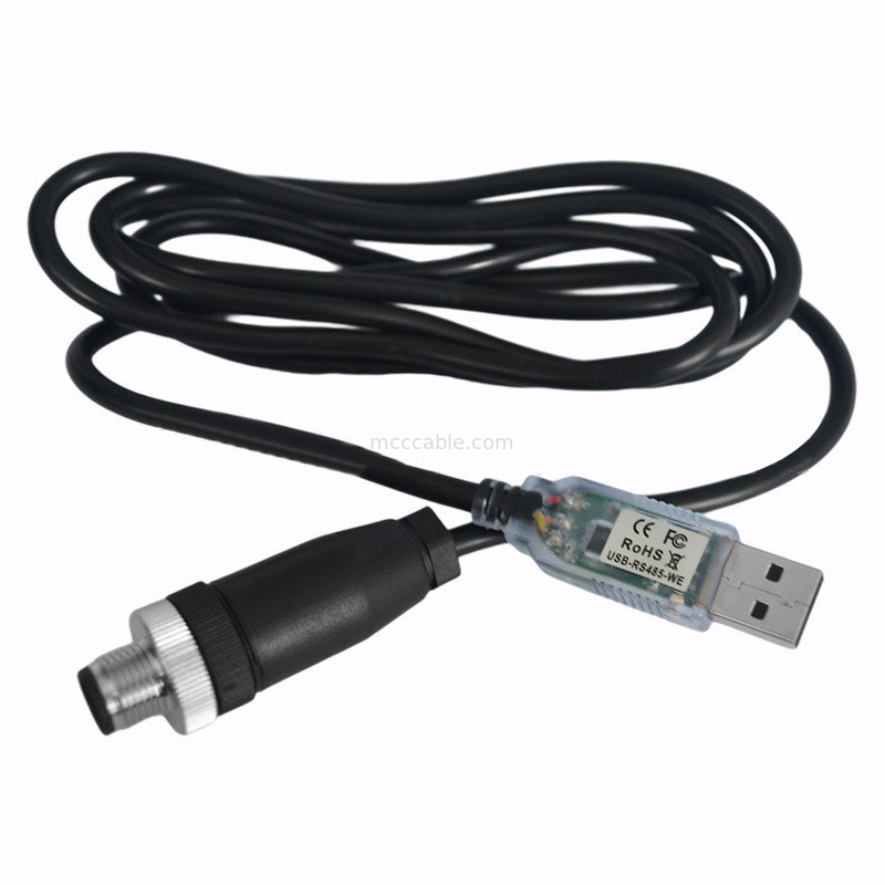 USB-A do RS485-M12 M8 wodoodporny złącze do narzędzi maszynowych CNC