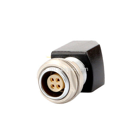 B Series Z12 4Pin Double Nut Fixed Angle Socket 90° Angled Double Nut Fixed for Printed Circuit Boards (Dwukrotna muszelka z 4 sztukami)