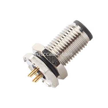 Połączenie okrągłe M5 kod-A wodoodporna seria Panel Flange PCB Męski gniazdo Wsparcie 3-rdzeniowe i 4-rdzeniowe dostosowanie IP67