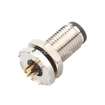 Połączenie okrągłe M5 kod-A wodoodporna seria Panel Flange PCB Męski gniazdo Wsparcie 3-rdzeniowe i 4-rdzeniowe dostosowanie IP67