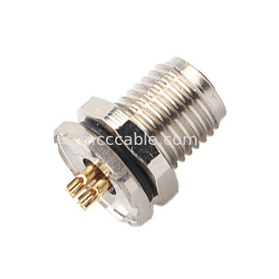 Przemysłowy okrągły wodoodporny złącze M5 Kod-A 4Pin Panel Flange PCB Kobieta gniazdo IP67