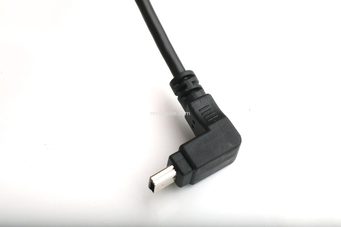 MOUNTABLE USB PORT TYP B FEMALE PANEL MOUNT ADAPTER TO USB MINI-B MALE TOP ANGLE WTH MOULDING