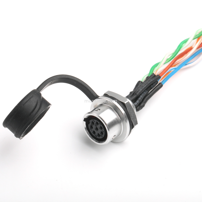 IP67 wodoodporny 8-pin okrągły złącze SA812/S8S z kablem CAT5e do systemów kamer