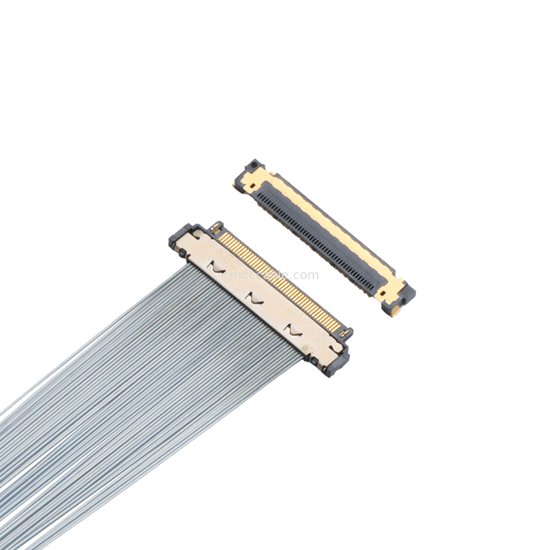 KEL XSL20-48S Kabel mikro-koaks, 0,25mm Pitch, 44AWG PFA, Dual UV Adhesive
