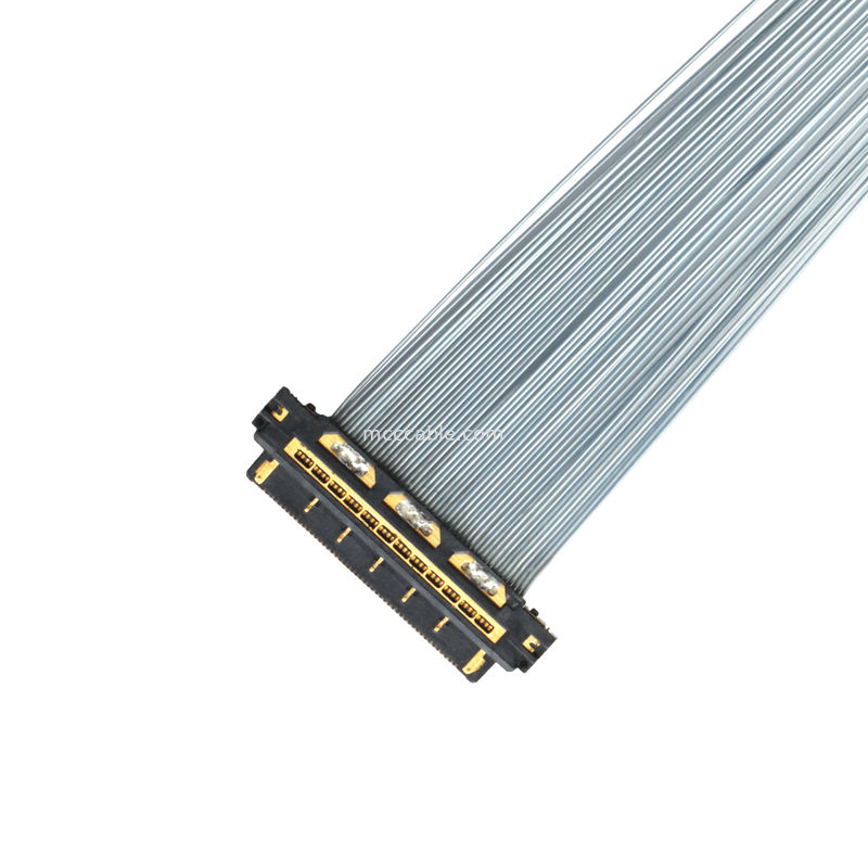 KEL XSL20-48S 0,25mm Pitch Micro-Coax Cable, 44AWG PFA Shielded, z dwoma końcami