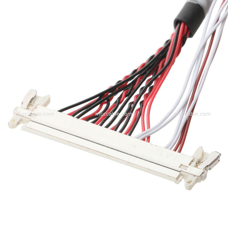 Zestaw kabli LVDS o rastrze 1,0 mm do 1,25 mm - połączenie wyświetlacza LCD UL1571 28AWG