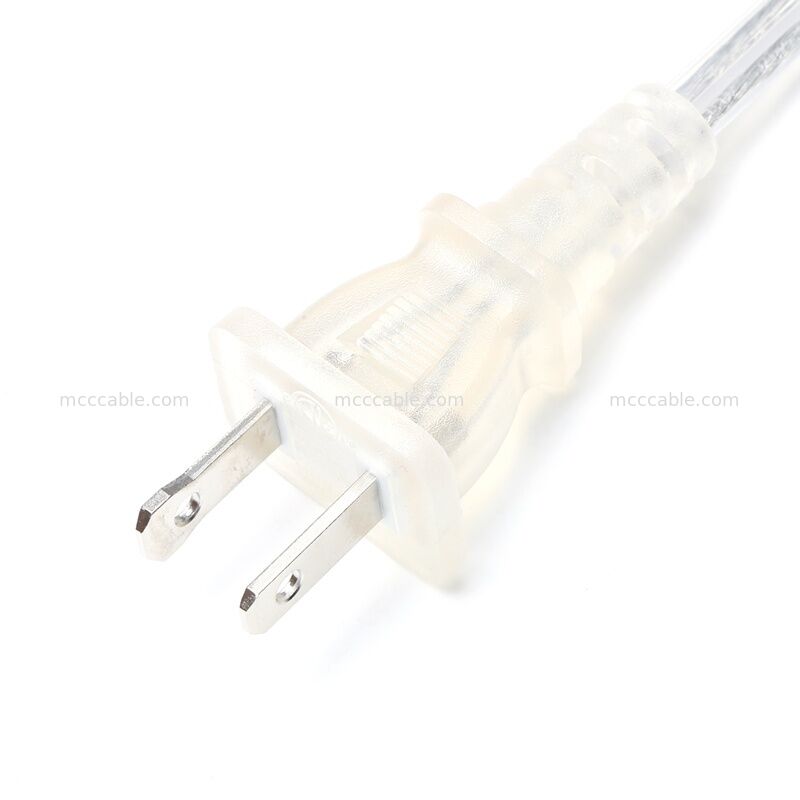 Niestandardowy przejrzysty polaryzowany dwustronny zestaw przewodu zasilania z kablem 18AWG SPT-2