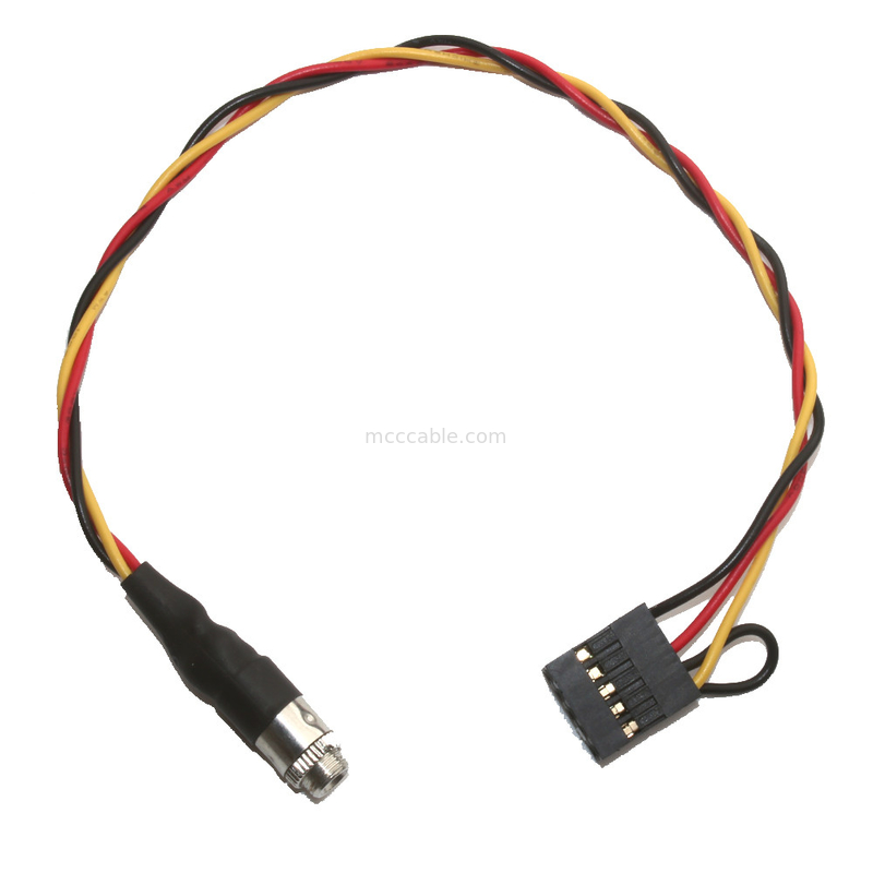 Molex 22 55 2101 Niestandardowa wiązka przewodów Gniazdo audio o skoku 2,54 mm 3,5 mm do montażu panelowego