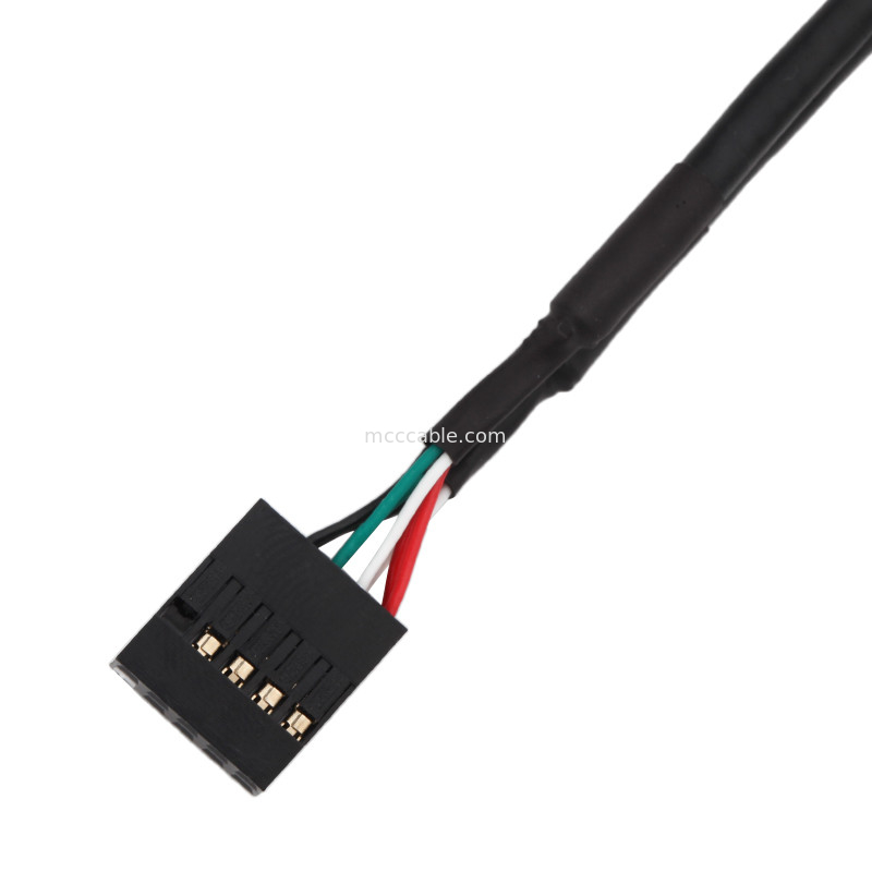 Zespół wiązki przewodów HSG o długości 100 mm 2 × 5 pinów czarny do PHD-2 × 5P