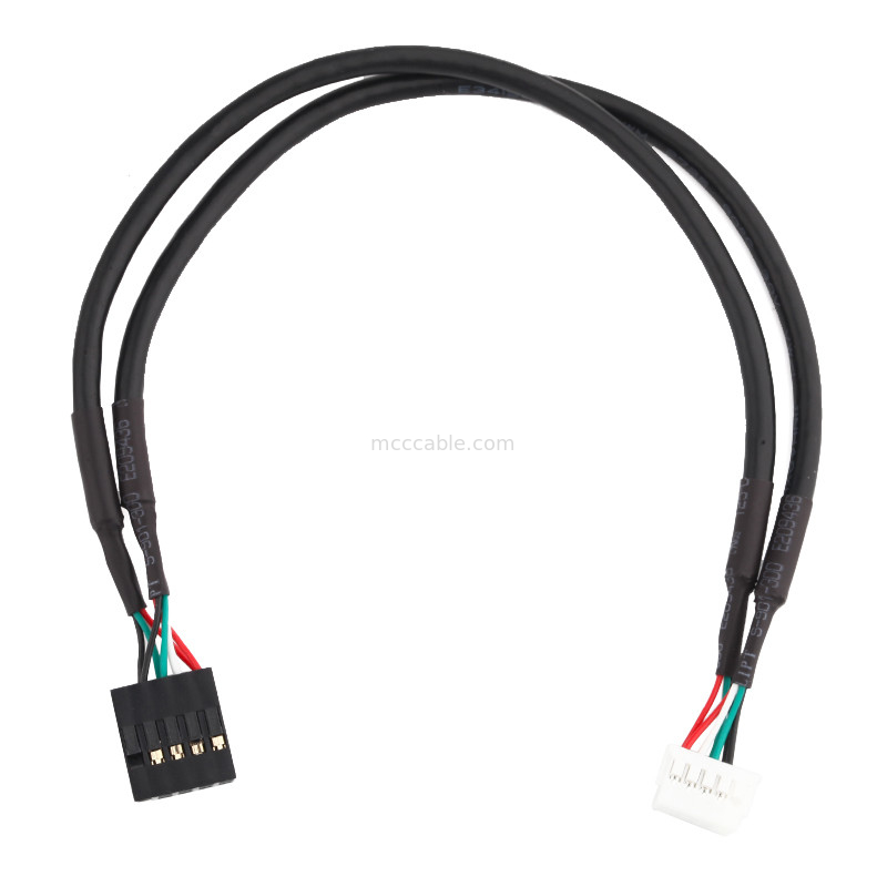 Zespół wiązki przewodów HSG o długości 100 mm 2 × 5 pinów czarny do PHD-2 × 5P
